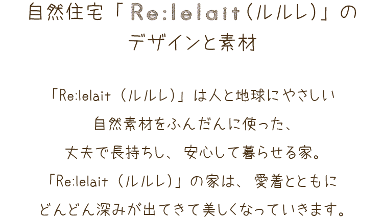 中内工務店 オリジナルブランド「Re:lelait（ルルレ）」