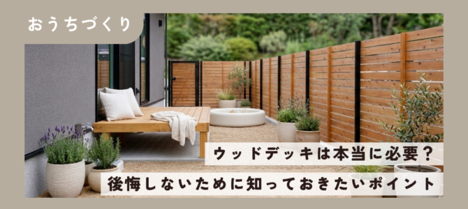 【施工事例付き】ウッドデッキは本当に必要？後悔しないために知っておきたい5つの活用方法